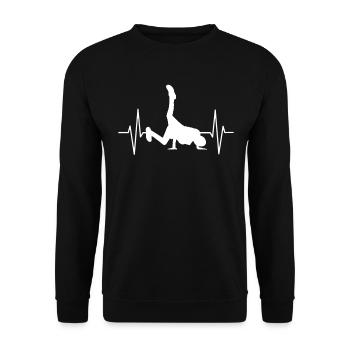 Streetdance Hip Hop Tanz Breakdance Geschenk - Unisex Pullover - Schwarz - Vorne - Alina (178cm) & Michal (187cm)