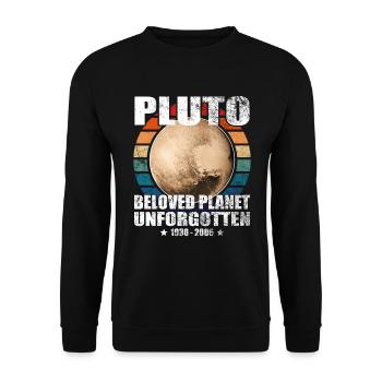 Pluto is a planet, memory, unforgettable - Unisex Sweatshirt - black - Front - Alina (178cm) & Michal (187cm)