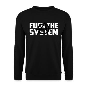 Anarchy symbol anarchist gift saying - Unisex Sweatshirt - black - Front - Alina (178cm) & Michal (187cm)