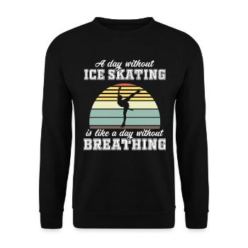 Patinage Artistique T-Shirt Cadeau Patineur Artistique - Sweat-shirt Unisexe - noir - Devant - Alina (178cm) & Michal (187cm)