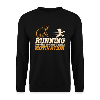 T-shirt de jogging en cours d'exécution cadeau enfants - Sweat-shirt Unisexe - noir - Devant - Alina (178cm) & Michal (187cm)