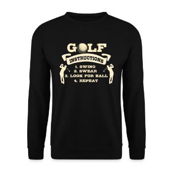 T-shirt golfeur cadeau guide de golf - Sweat-shirt Unisexe - noir - Devant - Alina (178cm) & Michal (187cm)