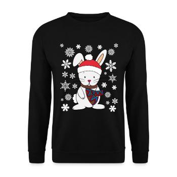 Cute Christmas gift idea present - Unisex Sweatshirt - black - Front - Alina (178cm) & Michal (187cm)