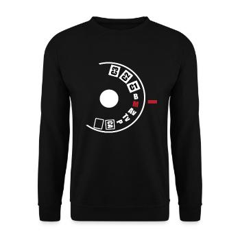 Manual camera gift photography - Unisex Sweatshirt - black - Front - Alina (178cm) & Michal (187cm)