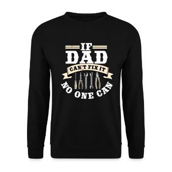 Do-it-yourselfer gift craftsman dad - Unisex Sweatshirt - black - Front - Alina (178cm) & Michal (187cm)