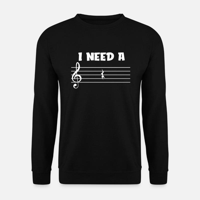 Lustiges Musik Noten Geschenk - Unisex Pullover - Schwarz
