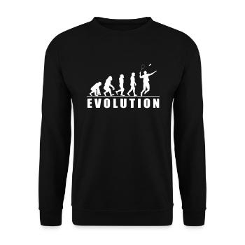 Cadeau de t-shirt Badminton Evoltuion - Sweat-shirt Unisexe - noir - Devant - Alina (178cm) & Michal (187cm)