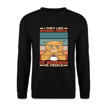 Funny cats t-shirt cadeau chat - Sweat-shirt Unisexe - noir - Devant - Alina (178cm) & Michal (187cm)