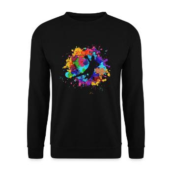 Handball - Unisex Pullover - Schwarz - Vorne - Alina (178cm) & Michal (187cm)