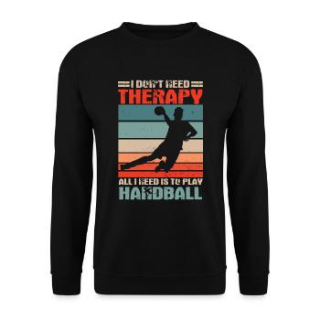 Cadeau de thérapie de handball - Sweat-shirt Unisexe - noir - Devant - Alina (178cm) & Michal (187cm)