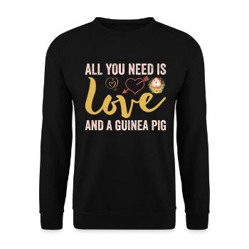 Guinea pig guinea pig saying - Unisex Sweatshirt - black - Front - Alina (178cm) & Michal (187cm)