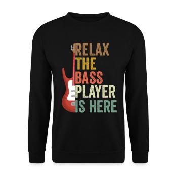 Bass bassist bassist guitarist saying funny - Unisex Sweatshirt - black - Front - Alina (178cm) & Michal (187cm)