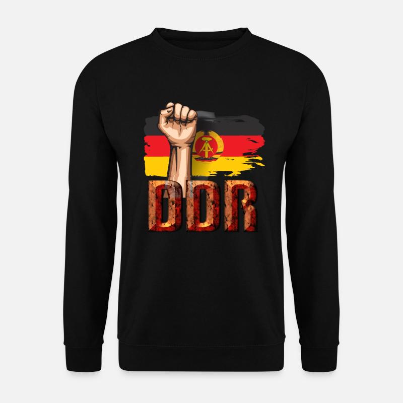 DDR faust Arbeiterkampf - Unisex Pullover - Schwarz