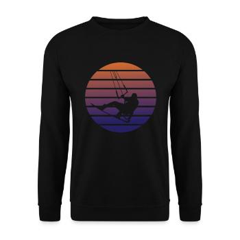 Kite surfing - Unisex Sweatshirt - black - Front - Alina (178cm) & Michal (187cm)