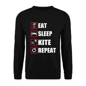 Kite surfing - Unisex Sweatshirt - black - Front - Alina (178cm) & Michal (187cm)