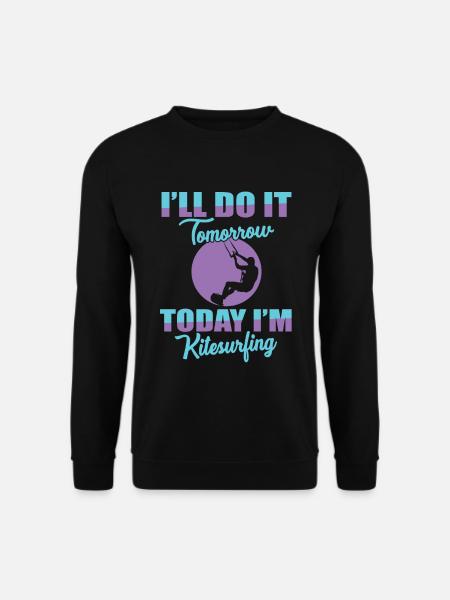 Kitesurfen Shirt Geschenk - Unisex Pullover - Schwarz