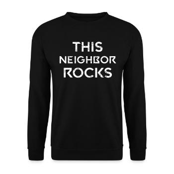 Ce voisin berce un cadeau de quartier - Sweat-shirt Unisexe - noir - Devant - Alina (178cm) & Michal (187cm)