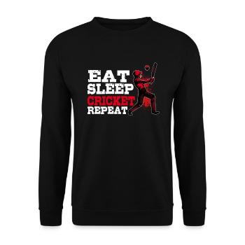 Cricket gift - Unisex Sweatshirt - black - Front - Alina (178cm) & Michal (187cm)