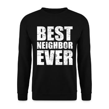 Best neighbor neighbor neighborhood gift - Unisex Sweatshirt - black - Front - Alina (178cm) & Michal (187cm)