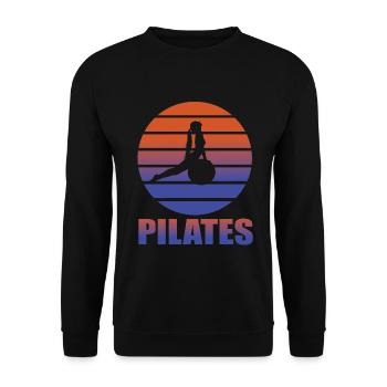 Pilates - Sweat-shirt Unisexe - noir - Devant - Alina (178cm) & Michal (187cm)