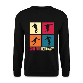 Shot put lexicon - Unisex Sweatshirt - black - Front - Alina (178cm) & Michal (187cm)