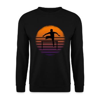 Hurdles - Unisex Sweatshirt - black - Front - Alina (178cm) & Michal (187cm)