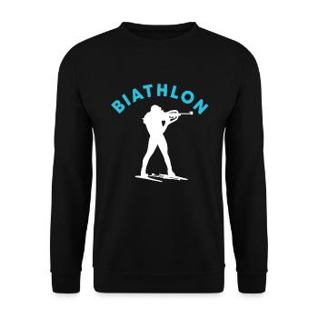 biathlon - Unisex Sweatshirt - black - Front - Alina (178cm) & Michal (187cm)