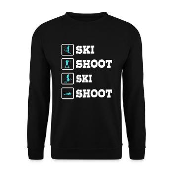 biathlon - Unisex Sweatshirt - black - Front - Alina (178cm) & Michal (187cm)