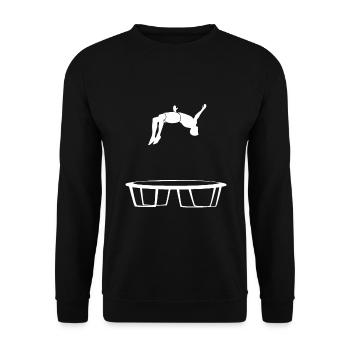 Trampoline gift - Unisex Sweatshirt - black - Front - Alina (178cm) & Michal (187cm)