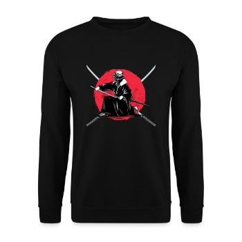 Cadeau de Kendo - Sweat-shirt Unisexe - noir - Devant - Alina (178cm) & Michal (187cm)