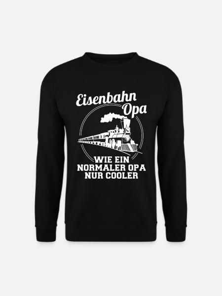 Modelleisenbahn Modellbahn Eisenbahn Opa Geschenk - Unisex Pullover - Schwarz
