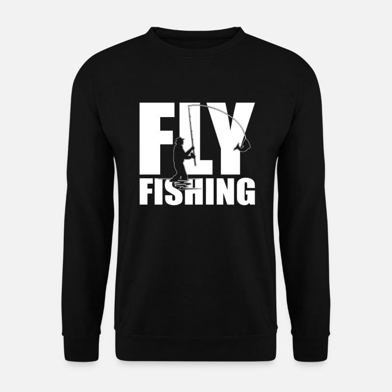 Fliegenfischen - Unisex Pullover - Schwarz