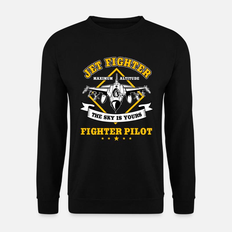 Kampfpilot Düsenjäger - Unisex Pullover - Schwarz