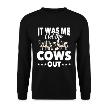Cadeau de vaches - Sweat-shirt Unisexe - noir - Devant - Alina (178cm) & Michal (187cm)