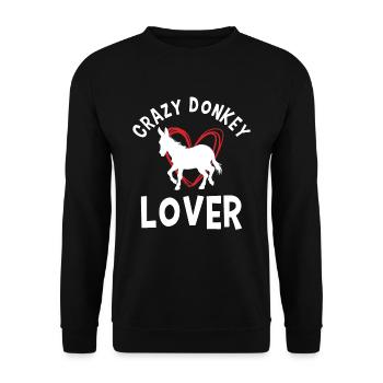 Amoureux des ânes - Sweat-shirt Unisexe - noir - Devant - Alina (178cm) & Michal (187cm)