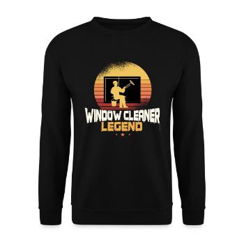 Window cleaner legend - Unisex Sweatshirt - black - Front - Alina (178cm) & Michal (187cm)