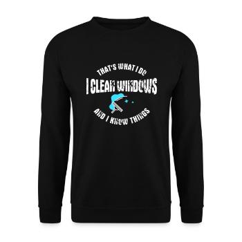 laveur de vitre - Sweat-shirt Unisexe - noir - Devant - Alina (178cm) & Michal (187cm)