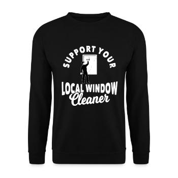 window cleaner - Unisex Sweatshirt - black - Front - Alina (178cm) & Michal (187cm)