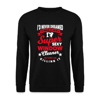 Cadeau nettoyant pour vitres - Sweat-shirt Unisexe - noir - Devant - Alina (178cm) & Michal (187cm)