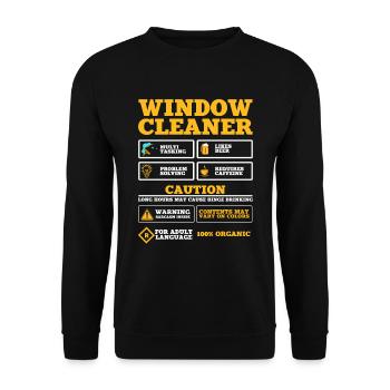 Idée cadeau nettoyant pour vitres - Sweat-shirt Unisexe - noir - Devant - Alina (178cm) & Michal (187cm)