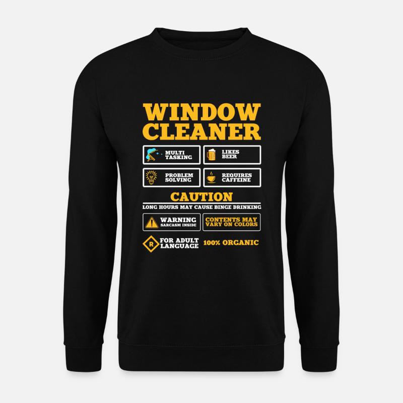 Fensterputzer Geschenkidee - Unisex Pullover - Schwarz