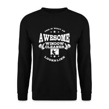 Ingenious window cleaner - Unisex Sweatshirt - black - Front - Alina (178cm) & Michal (187cm)