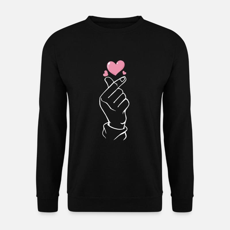 K-pop finger heart - Unisex Sweatshirt - black