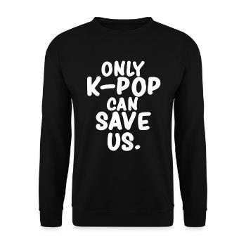 K-pop - Unisex Sweatshirt - black - Front - Alina (178cm) & Michal (187cm)
