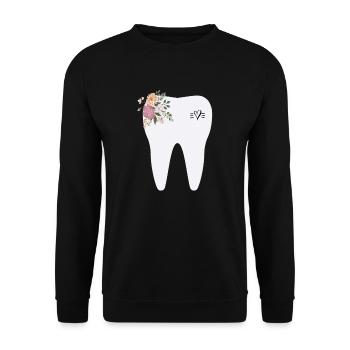 tooth - Unisex Sweatshirt - black - Front - Alina (178cm) & Michal (187cm)