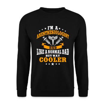 Anesthetist dad - Unisex Sweatshirt - black - Front - Alina (178cm) & Michal (187cm)