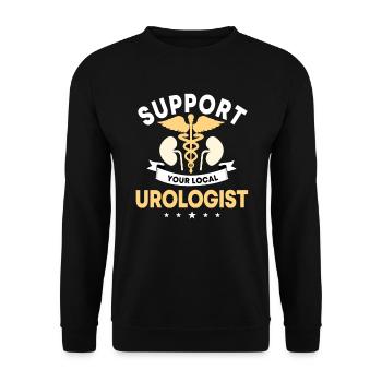 Urologist gift - Unisex Sweatshirt - black - Front - Alina (178cm) & Michal (187cm)
