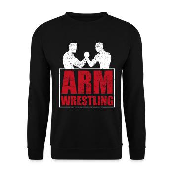 Cadeau de musculation armwrestling arm wrestling - Sweat-shirt Unisexe - noir - Devant - Alina (178cm) & Michal (187cm)