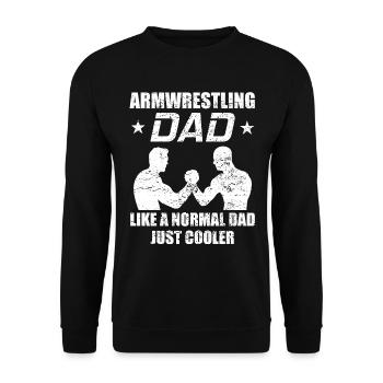 Cadeau de papa de lutte de bras de papa de bras - Sweat-shirt Unisexe - noir - Devant - Alina (178cm) & Michal (187cm)