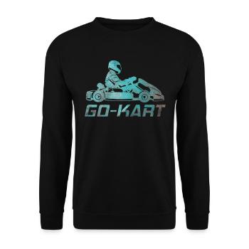 Kart go-kart karting kart pilote cadeau rétro - Sweat-shirt Unisexe - noir - Devant - Alina (178cm) & Michal (187cm)